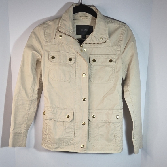 J. Crew Jackets & Blazers - J. Crew Women's Utility Jacket in Cream with Gold Accents